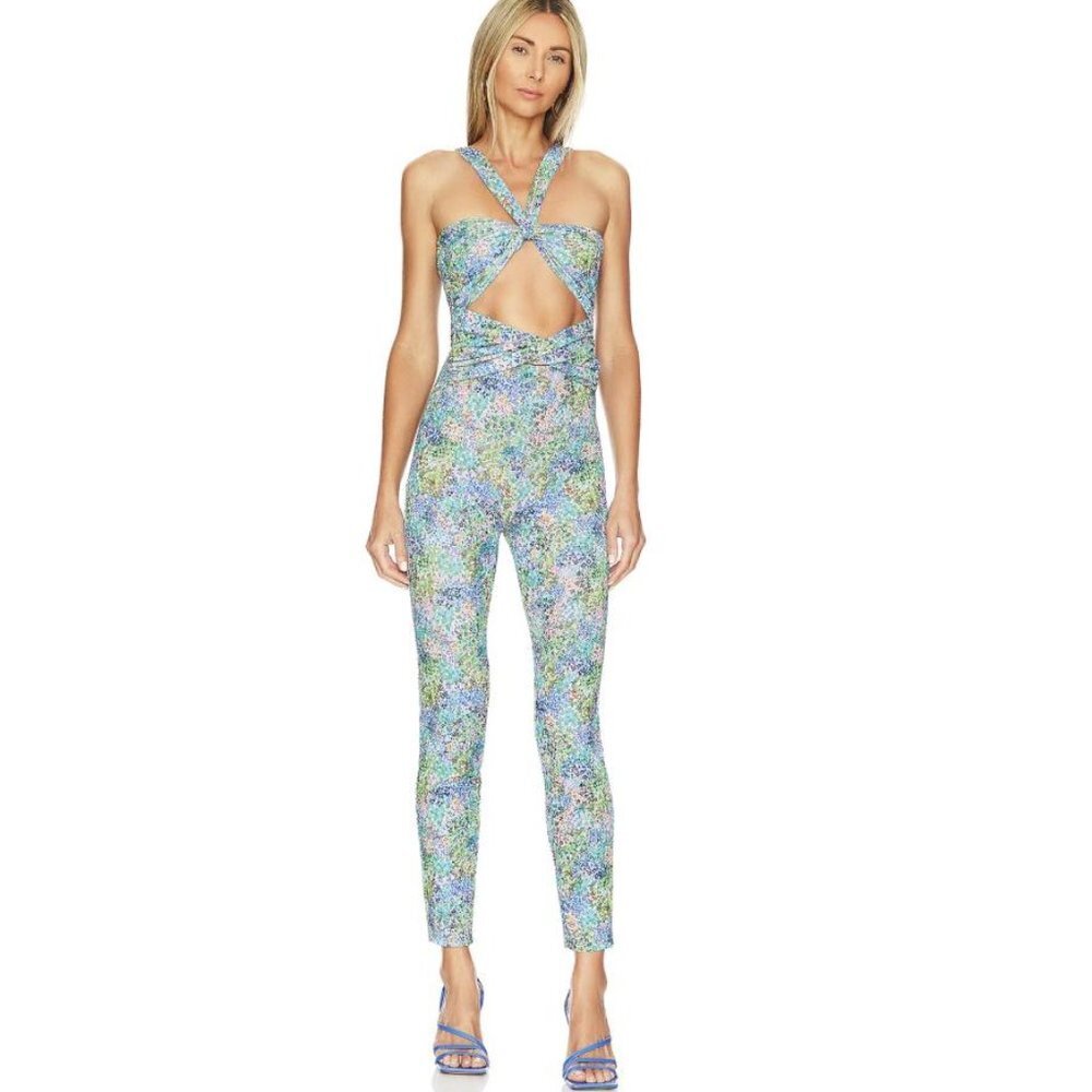 NBD Elea Jumpsuit in Mixed Floral Size Large
